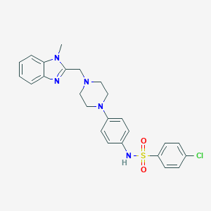 4-chloro-N-(4-{4-[(1-methyl-1H-benzimidazol-2-yl)methyl]-1-piperazinyl}phenyl)benzenesulfonamide