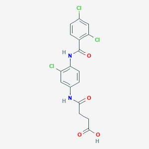 4-({3-chloro-4-[(2,4-dichlorobenzoyl)amino]phenyl}amino)-4-oxobutanoic acid