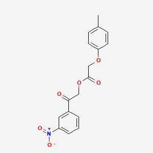 2-(3-nitrophenyl)-2-oxoethyl (4-methylphenoxy)acetate