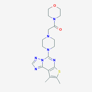 8,9-Dimethyl-5-{4-[2-(4-morpholinyl)-2-oxoethyl]-1-piperazinyl}thieno[3,2-e][1,2,4]triazolo[1,5-c]pyrimidine