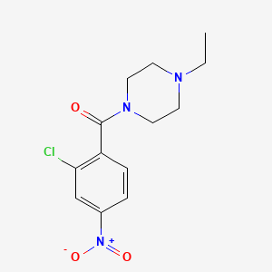 molecular formula C13H16ClN3O3 B3574617 (2-Chloro-4-nitrophenyl)-(4-ethylpiperazin-1-yl)methanone 