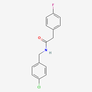 N-[(4-chlorophenyl)methyl]-2-(4-fluorophenyl)acetamide