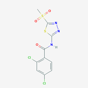 molecular formula C10H7Cl2N3O3S2 B357465 2,4-dichloro-N-[5-(methylsulfonyl)-1,3,4-thiadiazol-2-yl]benzamide CAS No. 895847-54-8