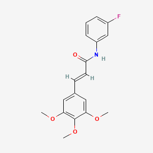 (2E)-N-(3-fluorophenyl)-3-(3,4,5-trimethoxyphenyl)prop-2-enamide