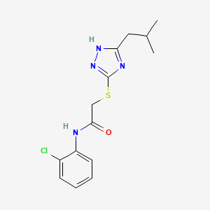 N-(2-chlorophenyl)-2-{[5-(2-methylpropyl)-4H-1,2,4-triazol-3-yl]sulfanyl}acetamide