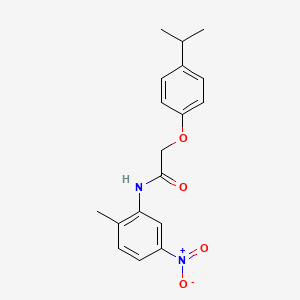 molecular formula C18H20N2O4 B3574680 N-(2-methyl-5-nitrophenyl)-2-(4-propan-2-ylphenoxy)acetamide 