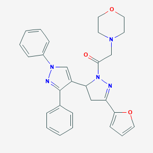 4-{2-[3-(2-furyl)-1',3'-diphenyl-4,5-dihydro-1H,1'H-5,4'-bipyrazol-1-yl]-2-oxoethyl}morpholine