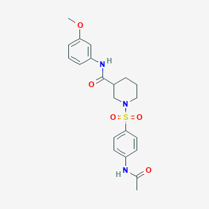 1-{[4-(acetylamino)phenyl]sulfonyl}-N-(3-methoxyphenyl)-3-piperidinecarboxamide