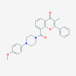 8-{[4-(4-methoxyphenyl)-1-piperazinyl]carbonyl}-3-methyl-2-phenyl-4H-chromen-4-one