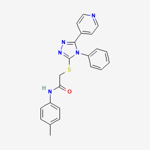 2-((4-Phenyl-5-(pyridin-4-yl)-4H-1,2,4-triazol-3-yl)thio)-N-(p-tolyl)acetamide