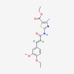 ethyl 2-{[(2E)-3-(4-ethoxy-3-methoxyphenyl)prop-2-enoyl]amino}-4-methyl-1,3-thiazole-5-carboxylate