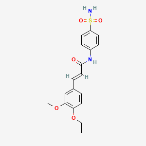 (2E)-3-(4-ethoxy-3-methoxyphenyl)-N-(4-sulfamoylphenyl)prop-2-enamide