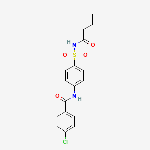 N-[4-(butanoylsulfamoyl)phenyl]-4-chlorobenzamide