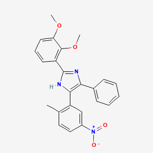 2-(2,3-dimethoxyphenyl)-5-(2-methyl-5-nitrophenyl)-4-phenyl-1H-imidazole