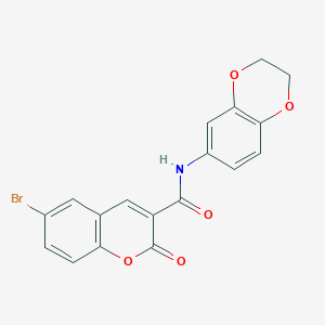 6-bromo-N-(2,3-dihydro-1,4-benzodioxin-6-yl)-2-oxo-2H-chromene-3-carboxamide