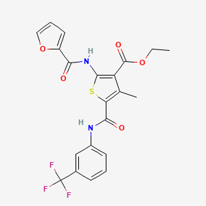 ETHYL 2-(2-FUROYLAMINO)-4-METHYL-5-{[3-(TRIFLUOROMETHYL)ANILINO]CARBONYL}-3-THIOPHENECARBOXYLATE