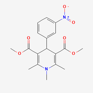 molecular formula C18H20N2O6 B3574773 3,5-DIMETHYL 1,2,6-TRIMETHYL-4-(3-NITROPHENYL)-1,4-DIHYDROPYRIDINE-3,5-DICARBOXYLATE 