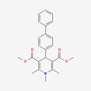 3,5-DIMETHYL 4-{[1,1'-BIPHENYL]-4-YL}-1,2,6-TRIMETHYL-1,4-DIHYDROPYRIDINE-3,5-DICARBOXYLATE