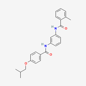 2-methyl-N-[3-[[4-(2-methylpropoxy)benzoyl]amino]phenyl]benzamide