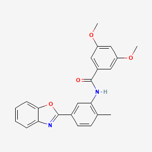 N-[5-(1,3-benzoxazol-2-yl)-2-methylphenyl]-3,5-dimethoxybenzamide