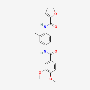 N-[4-[(3,4-dimethoxybenzoyl)amino]-2-methylphenyl]furan-2-carboxamide