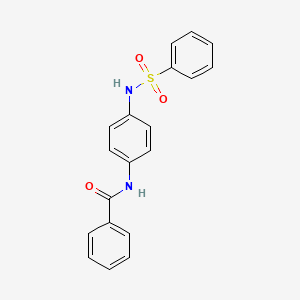 molecular formula C19H16N2O3S B3574832 N-[4-(benzenesulfonamido)phenyl]benzamide CAS No. 6016-89-3