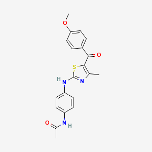 N-(4-{[5-(4-methoxybenzoyl)-4-methyl-1,3-thiazol-2-yl]amino}phenyl)acetamide