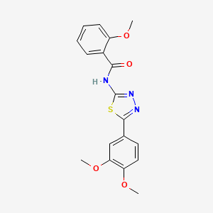 N-[5-(3,4-dimethoxyphenyl)-1,3,4-thiadiazol-2-yl]-2-methoxybenzamide