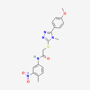 2-{[5-(4-methoxyphenyl)-4-methyl-4H-1,2,4-triazol-3-yl]sulfanyl}-N-(4-methyl-3-nitrophenyl)acetamide