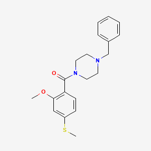 molecular formula C20H24N2O2S B3574903 1-benzyl-4-[2-methoxy-4-(methylthio)benzoyl]piperazine 