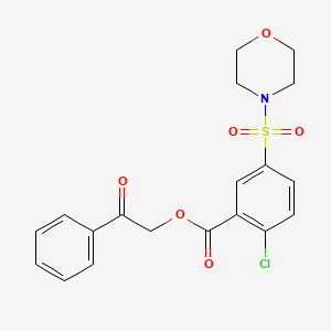 2-oxo-2-phenylethyl 2-chloro-5-(4-morpholinylsulfonyl)benzoate