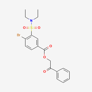 Phenacyl 4-bromo-3-(diethylsulfamoyl)benzoate