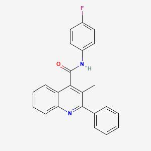 N-(4-fluorophenyl)-3-methyl-2-phenylquinoline-4-carboxamide