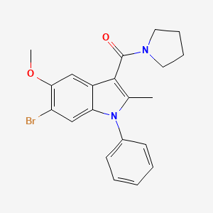 6-bromo-5-methoxy-2-methyl-1-phenyl-3-(1-pyrrolidinylcarbonyl)-1H-indole