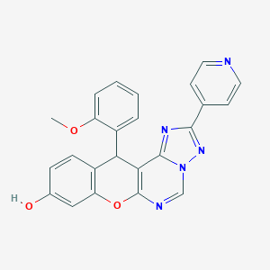 molecular formula C24H17N5O3 B357497 12-(2-methoxyphenyl)-2-(4-pyridinyl)-12H-chromeno[3,2-e][1,2,4]triazolo[1,5-c]pyrimidin-9-ol CAS No. 902311-82-4