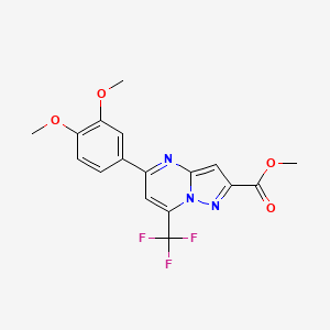 methyl 5-(3,4-dimethoxyphenyl)-7-(trifluoromethyl)pyrazolo[1,5-a]pyrimidine-2-carboxylate