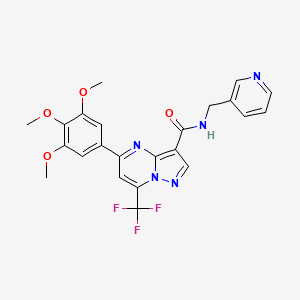 N-(pyridin-3-ylmethyl)-7-(trifluoromethyl)-5-(3,4,5-trimethoxyphenyl)pyrazolo[1,5-a]pyrimidine-3-carboxamide