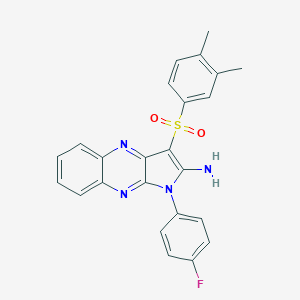 3-[(3,4-dimethylphenyl)sulfonyl]-1-(4-fluorophenyl)-1H-pyrrolo[2,3-b]quinoxalin-2-ylamine