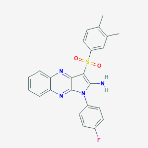 molecular formula C24H19FN4O2S B357499 3-[(3,4-dimethylphenyl)sulfonyl]-1-(4-fluorophenyl)-1H-pyrrolo[2,3-b]quinoxalin-2-ylamine CAS No. 848689-28-1