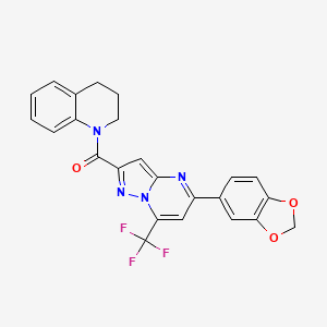 [5-(1,3-benzodioxol-5-yl)-7-(trifluoromethyl)pyrazolo[1,5-a]pyrimidin-2-yl](3,4-dihydroquinolin-1(2H)-yl)methanone