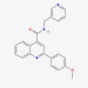 molecular formula C23H19N3O2 B3575009 2-(4-METHOXYPHENYL)-N-[(PYRIDIN-3-YL)METHYL]QUINOLINE-4-CARBOXAMIDE 