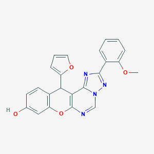 12-(2-furyl)-2-(2-methoxyphenyl)-12H-chromeno[3,2-e][1,2,4]triazolo[1,5-c]pyrimidin-9-ol