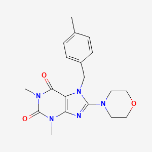 molecular formula C19H23N5O3 B3575043 1,3-Dimethyl-7-(4-methylbenzyl)-8-morpholino-1H-purine-2,6(3H,7H)-dione 