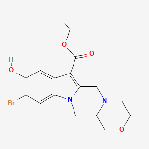 ethyl 6-bromo-5-hydroxy-1-methyl-2-(morpholin-4-ylmethyl)-1H-indole-3-carboxylate