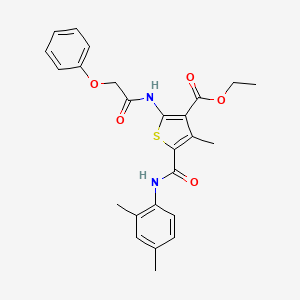 ETHYL 5-[(2,4-DIMETHYLPHENYL)CARBAMOYL]-4-METHYL-2-(2-PHENOXYACETAMIDO)THIOPHENE-3-CARBOXYLATE