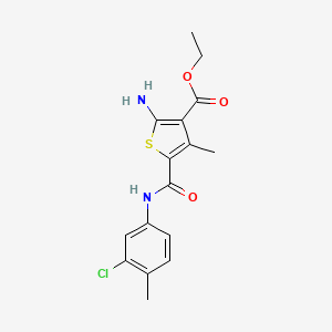 Ethyl 2-amino-5-[(3-chloro-4-methylphenyl)carbamoyl]-4-methylthiophene-3-carboxylate