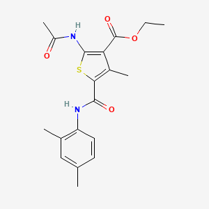 molecular formula C19H22N2O4S B3575079 ethyl 2-(acetylamino)-5-[(2,4-dimethylphenyl)carbamoyl]-4-methylthiophene-3-carboxylate CAS No. 6628-95-1