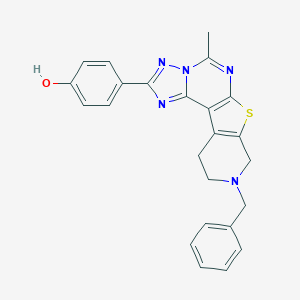 4-(9-Benzyl-5-methyl-8,9,10,11-tetrahydropyrido[4',3':4,5]thieno[3,2-e][1,2,4]triazolo[1,5-c]pyrimidin-2-yl)phenol