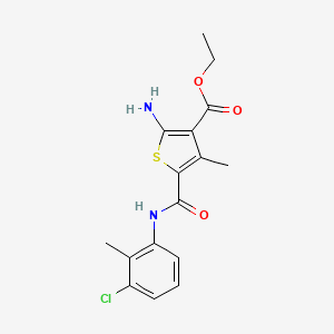 Ethyl 2-amino-5-[(3-chloro-2-methylphenyl)carbamoyl]-4-methylthiophene-3-carboxylate