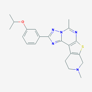 molecular formula C21H23N5OS B357510 3-(5,9-Dimethyl-8,9,10,11-tetrahydropyrido[4',3':4,5]thieno[3,2-e][1,2,4]triazolo[1,5-c]pyrimidin-2-yl)phenyl isopropyl ether CAS No. 904262-09-5